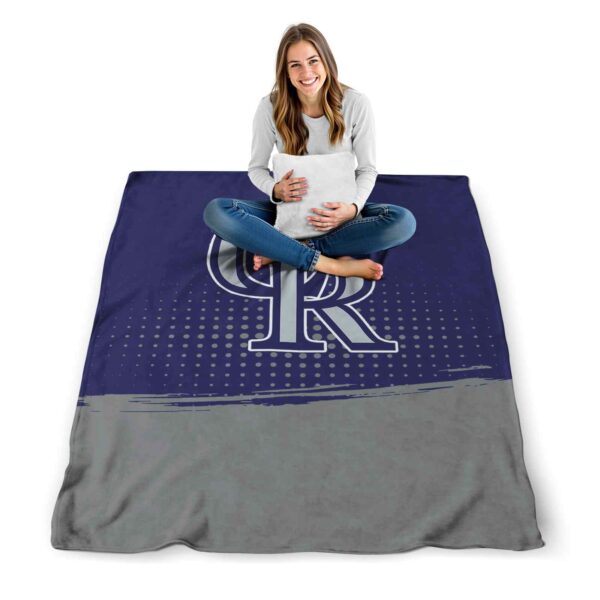 colorado rockies gradient dots blue blanket high quality