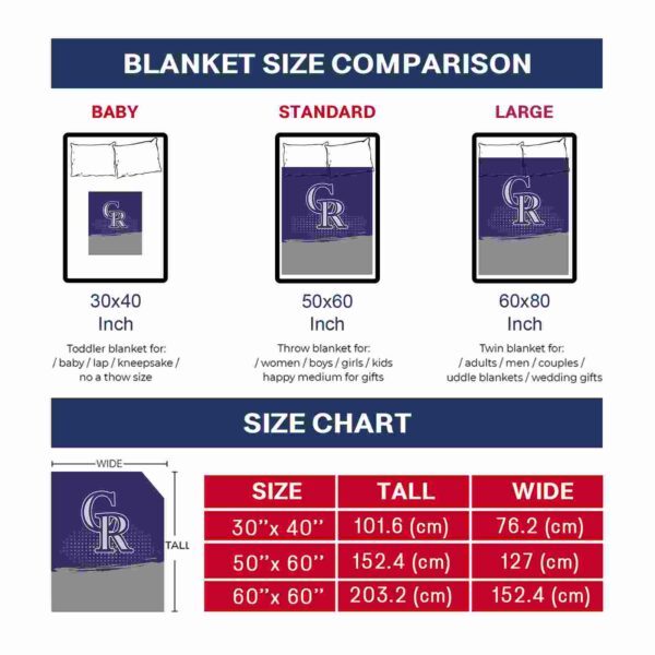colorado rockies gradient dots blue blanket trendy