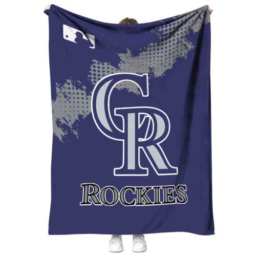 colorado rockies grunge texture blue blanket best selling