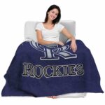colorado rockies grunge texture blue blanket latest model