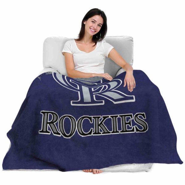 colorado rockies grunge texture blue blanket latest model