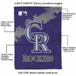 colorado rockies grunge texture blue blanket new arrival
