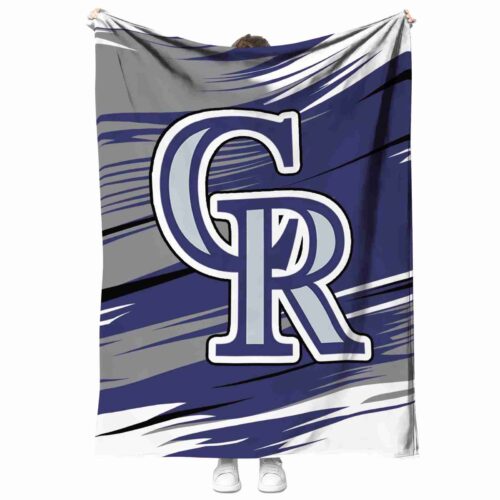 colorado rockies paint streaks blue white blanket best selling