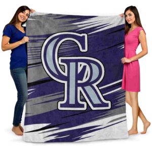 colorado rockies paint streaks blue white blanket fashion forward