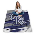 colorado rockies paint streaks blue white blanket high quality