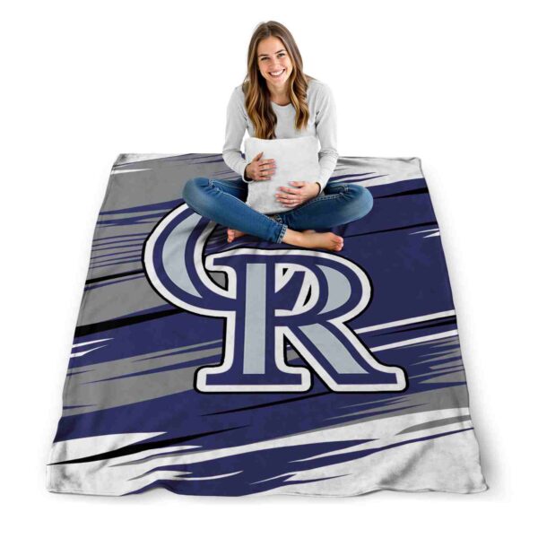 colorado rockies paint streaks blue white blanket high quality