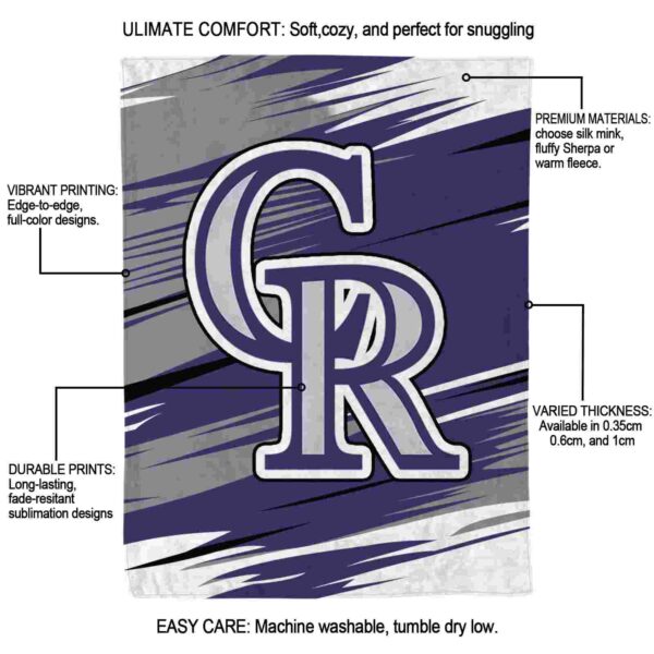 colorado rockies paint streaks blue white blanket new arrival