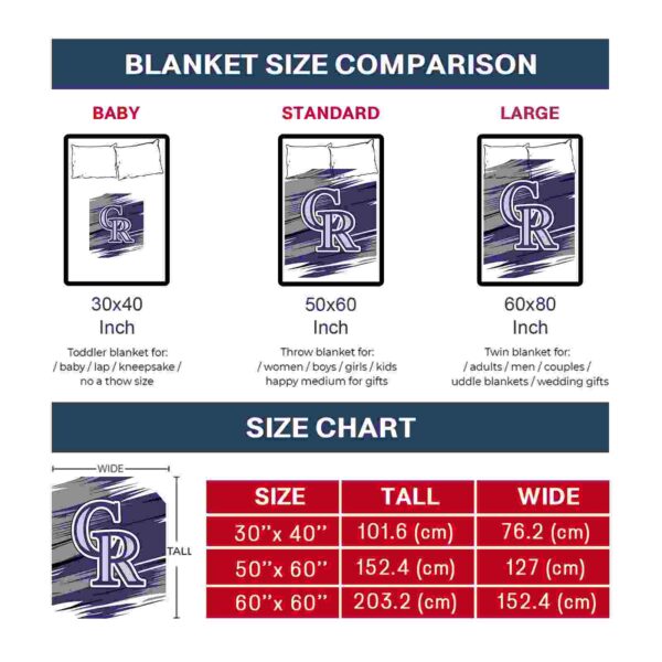 colorado rockies paint streaks blue white blanket trendy