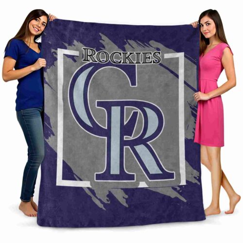 colorado rockies splatter effect blue blanket fashion forward