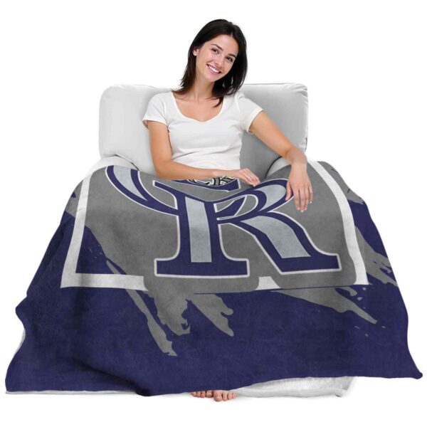 colorado rockies splatter effect blue blanket latest model