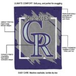 colorado rockies splatter effect blue blanket new arrival