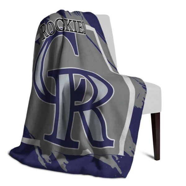 colorado rockies splatter effect blue blanket top rated