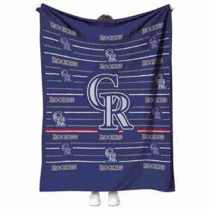 colorado rockies striped pattern blue blanket best selling