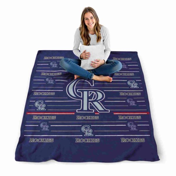 colorado rockies striped pattern blue blanket high quality
