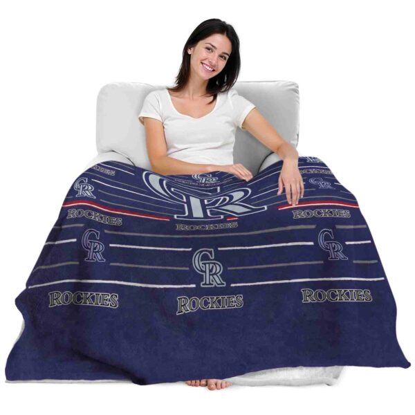 colorado rockies striped pattern blue blanket latest model