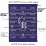 colorado rockies striped pattern blue blanket new arrival