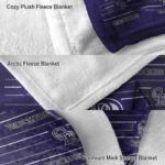 colorado rockies striped pattern blue blanket premium grade