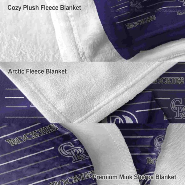 colorado rockies striped pattern blue blanket premium grade