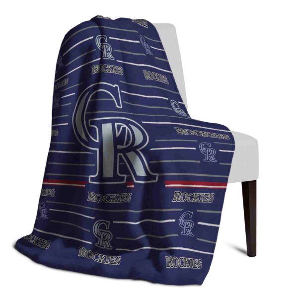 colorado rockies striped pattern blue blanket top rated