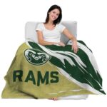 colorado state rams brushstrokes green white blanket best selling