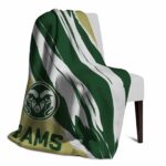 colorado state rams brushstrokes green white blanket best selling