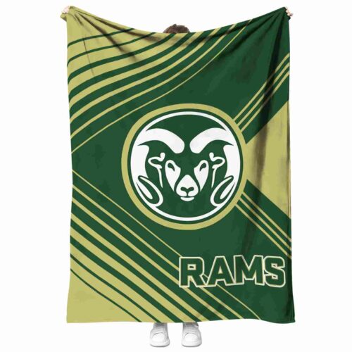 colorado state rams diagonal stripes green blanket best selling