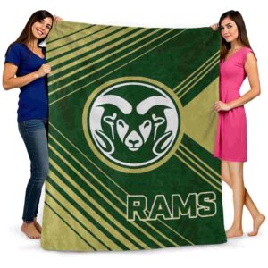 colorado state rams diagonal stripes green blanket fashion forward