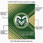 colorado state rams diagonal stripes green blanket best selling