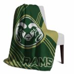 colorado state rams diagonal stripes green blanket best selling