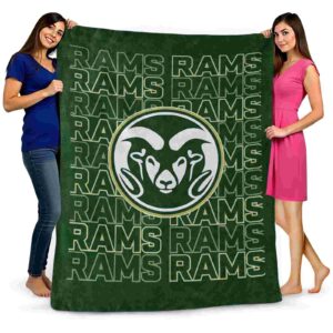 colorado state rams fan pride green blanket fashion forward