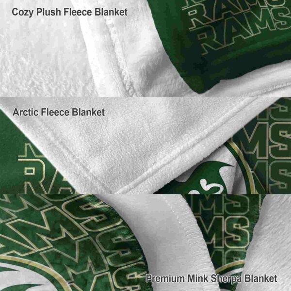 colorado state rams fan pride green blanket premium grade
