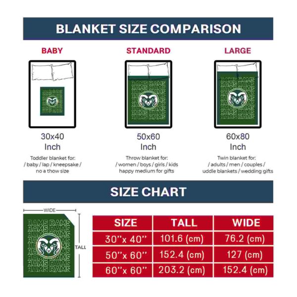 colorado state rams fan pride green blanket trendy