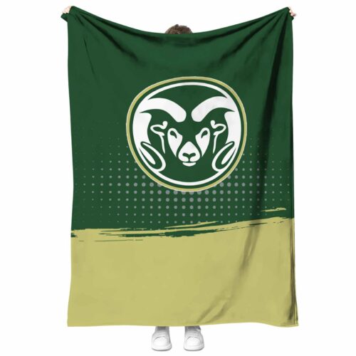 colorado state rams gradient dots green blanket best selling