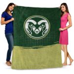colorado state rams gradient dots green blanket best selling