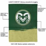 colorado state rams gradient dots green blanket best selling