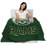 colorado state rams grunge texture green blanket latest model