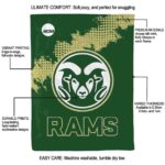 colorado state rams grunge texture green blanket new arrival
