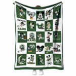 colorado state rams mickey minnie green white blanket best selling