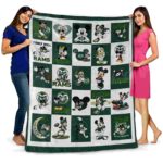colorado state rams mickey minnie green white blanket fashion forward