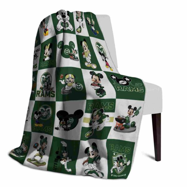 colorado state rams mickey minnie green white blanket top rated