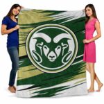 colorado state rams paint streaks green white blanket best selling