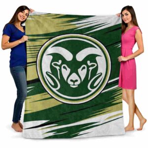 colorado state rams paint streaks green white blanket fashion forward