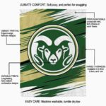 colorado state rams paint streaks green white blanket best selling