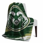 colorado state rams paint streaks green white blanket best selling