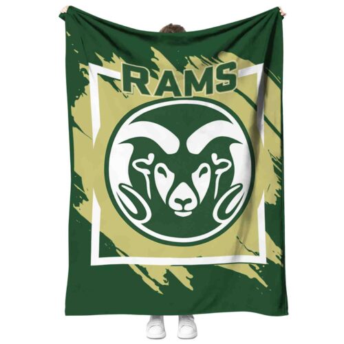 colorado state rams splatter effect green blanket best selling