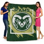colorado state rams splatter effect green blanket best selling