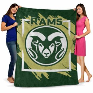 colorado state rams splatter effect green blanket fashion forward