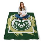 colorado state rams splatter effect green blanket best selling
