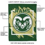 colorado state rams splatter effect green blanket best selling