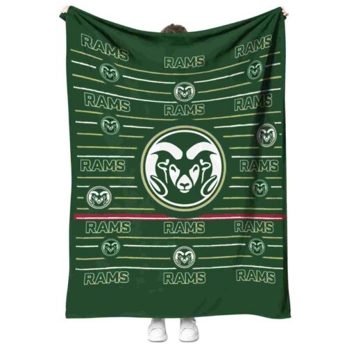colorado state rams striped pattern green blanket best selling